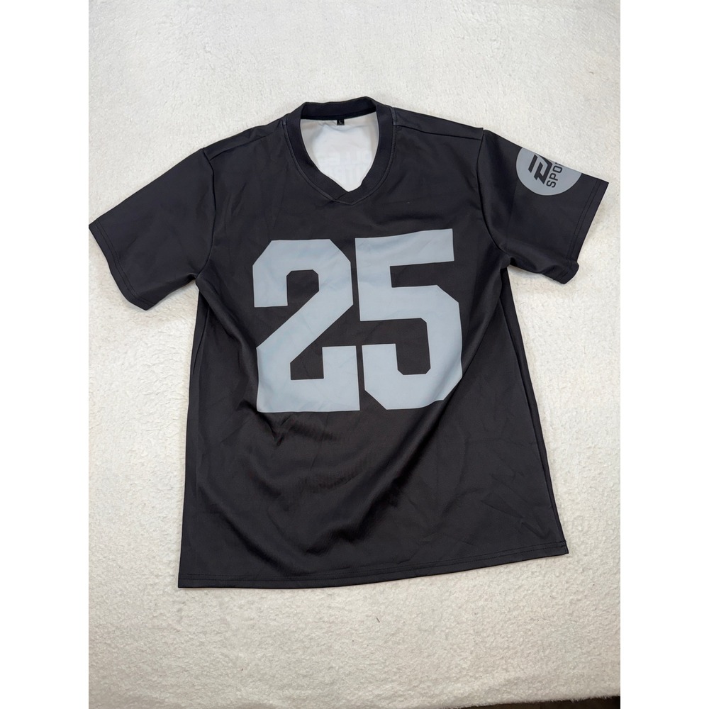 EA Sports College Football 25 Jersey Black Grey Graphic T-Shirt Mens Large
